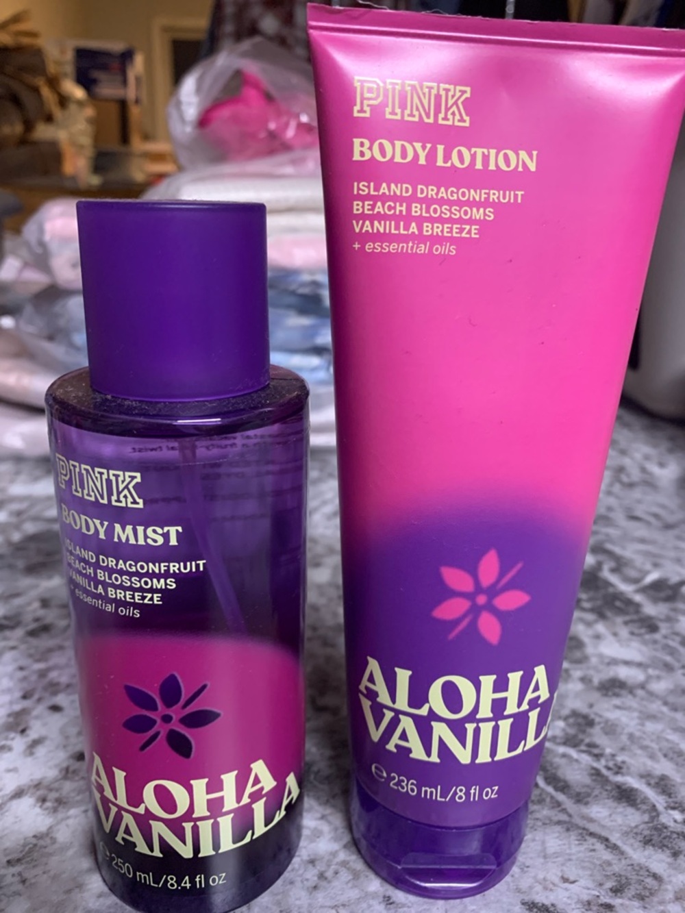 PINK Victoria's Secret Aloha Vanilla Body Lotion & Mist FULL SIZE